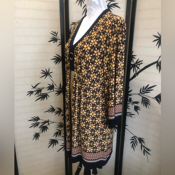 Style & Co Flower Print 3/4 Length Sleeve Above The Knee Dress Size XL - Picture 3 of 16